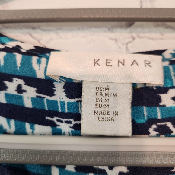 Kenar Blue and White Patterned Blouse - Picture 3 of 7